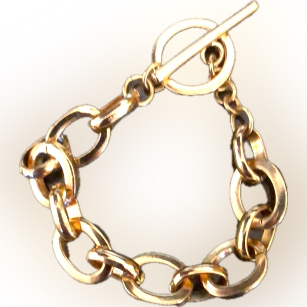 Chunky linked bracelet gold plated